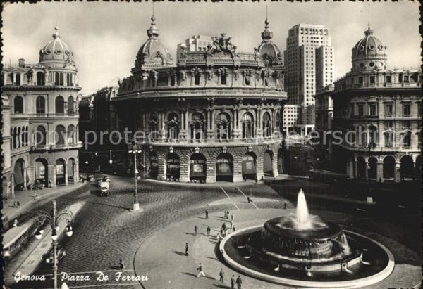 Genova Genua Liguria Piazza de Ferrari Fontana