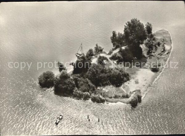 Knappensee Oberlausitz Insel Fliegeraufnahme