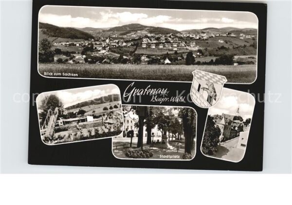 Grafenau Niederbayern Panorama Blick zum Sachsen Bayerischer