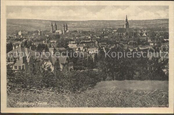 Naumburg Saale Panorama Blick über die Stadt