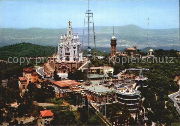 Barcelona Cataluna Tibidabo Fliegeraufnahme