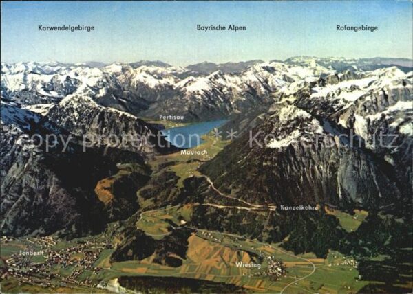 Pertisau Achensee Fliegeraufnahme Rofangebirge Karwendelg
