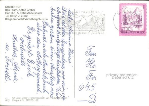 Andelsbuch Vorarlberg Greberhof Fliegeraufnahme – Bild 2