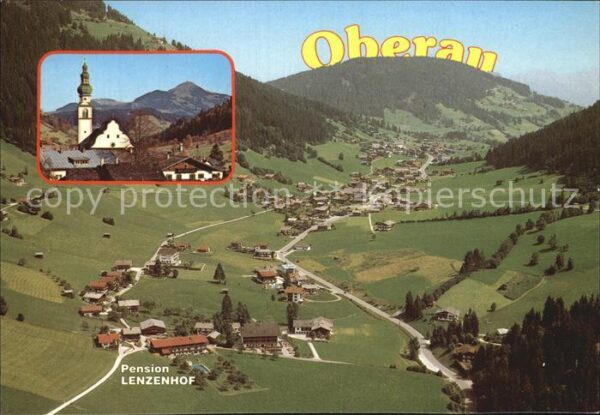 Oberau Tirol Pension Lenzenhof Fliegeraufnahme
