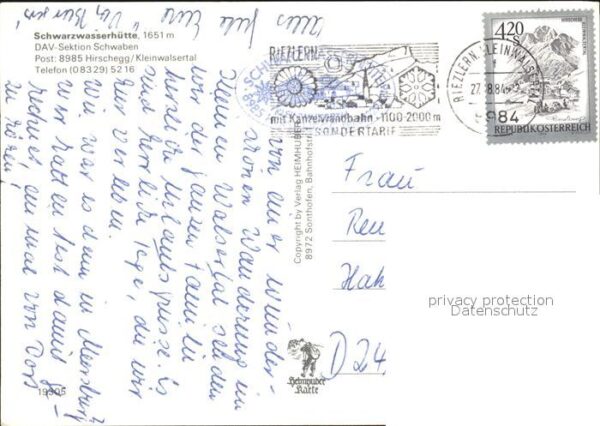 Hirschegg Kleinwalsertal Vorarlberg Schwarzwasserhütte Ochsenhofer Scharte – Bild 2