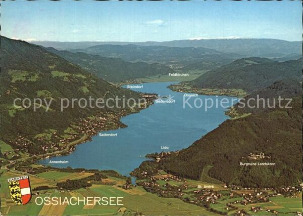 Ossiachersee Fliegeraufnahme Burgruine Landskron Lid