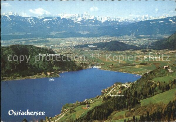Ossiachersee Julische Karnische Alpen Fliegeraufnahm