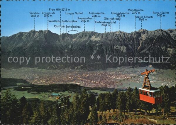 Innsbruck Seilbahn Gleirschjöch Mandlspitze Rumer