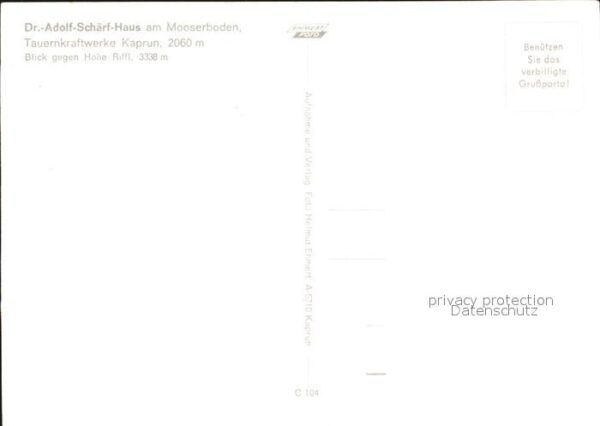 Kaprun Dr-Adolf-Schärf-Haus Mooserboden – Bild 2