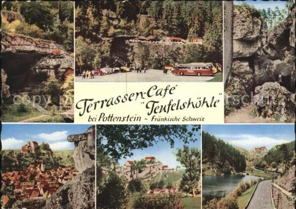 Pottenstein Oberfranken Terrassen-Cafe Teufelshöhle