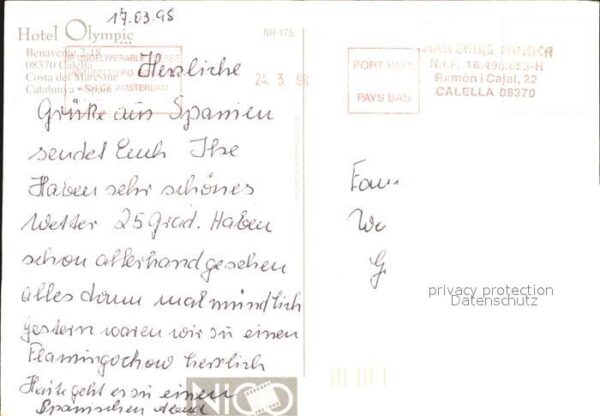 Calella Hotel Olympic Poolansicht Strand – Bild 2