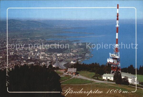 Pfaender Mit Fernsehturm und Blick auf Bregenz u