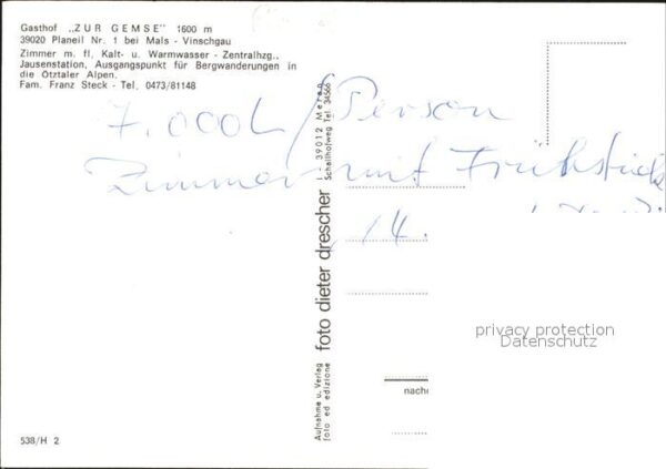 Vinschgau Val Venosta Gasthof Zur Gemse – Bild 2