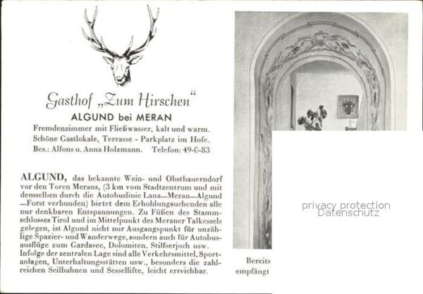Algund Merano Gasthof Zum Hirschen – Bild 2
