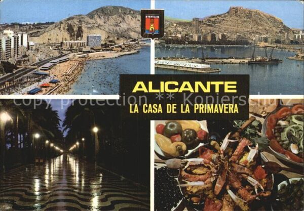 Alicante Strand Promenade Paella Hafen