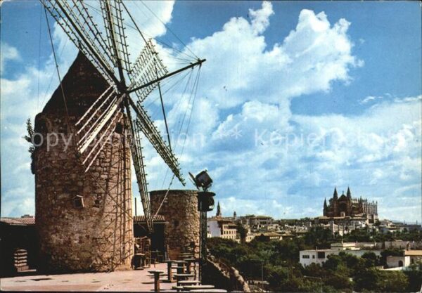 Palma de Mallorca Windmühle Jonquet und Kathedrala
