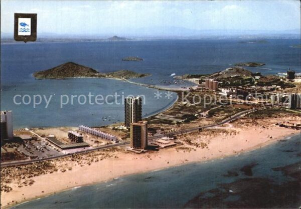 La Manga Murcia Fliegeraufnahme Strand und Cavanna Hote