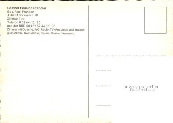 Strass Tirol Gasthof Pension Pfandler – Bild 2