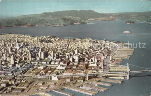 San Francisco California Oakland Bay Bridge Golden Gate Bridge A