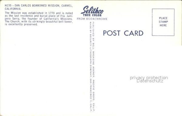 Carmel California San Carlos Borromeo Mission – Bild 2