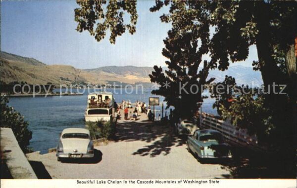 Washington US-State Lake Chelan in the Cascade Mountains