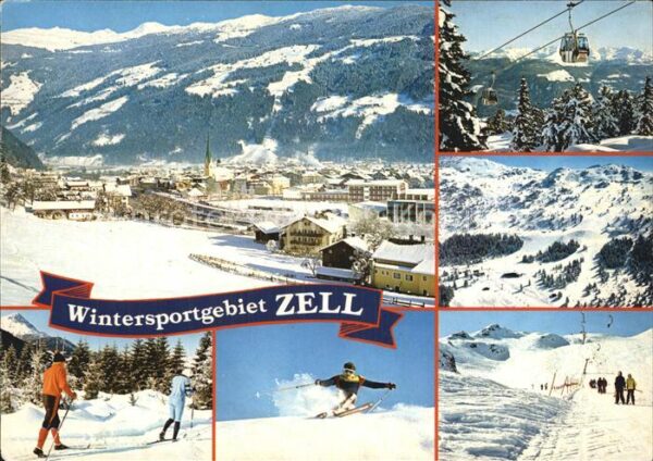 Zell Ziller Tirol Winterpanorama Alpen Langlauf Skifahrer