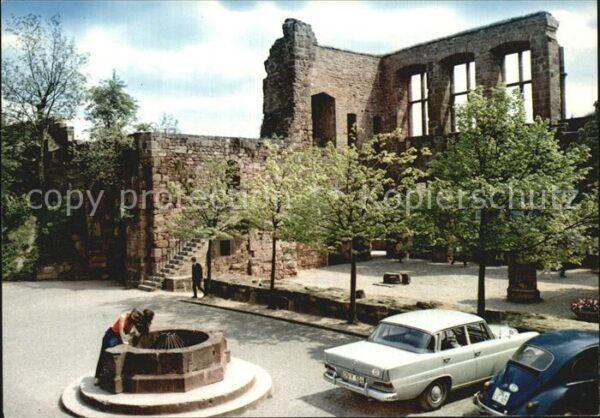 Nideggen Eifel Burghof Brunnen Ruine