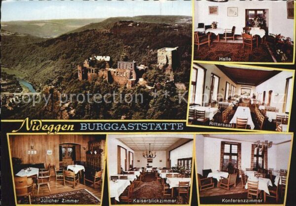 Nideggen Eifel Burggaststätte Zimmer Rittersaal Halle