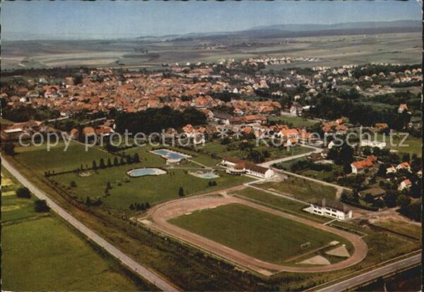 Bad Muender mit Rohmelbad Sportplatz Fliegeraufnahm