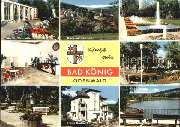 Bad Koenig Odenwald Wandelhalle Wasserspiele Kurpark Brunne