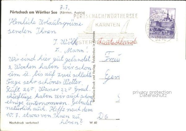 Poertschach Woerthersee Blick über den See Alpenpanorama – Bild 2