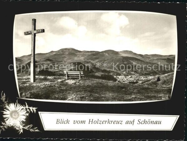 Holz Schoenau Blick vom Holzerkreuz auf Schönau Diste