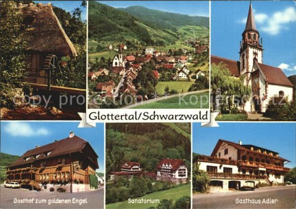Glottertal Panorama Schwarzwald Wasserrad Kirche G