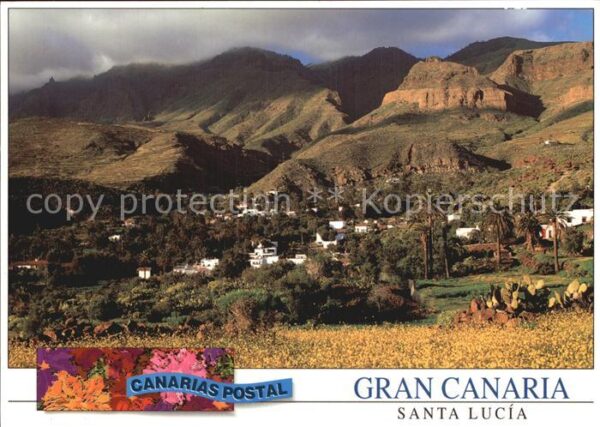 Santa Lucia Gran Canaria Panorama Berge
