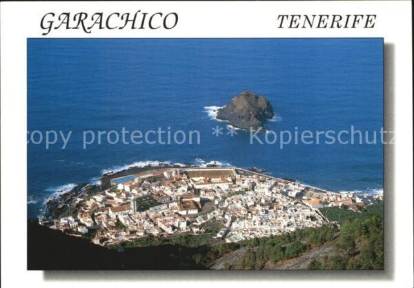 Garachico Panorama Blick von den Bergen Hafen Küs