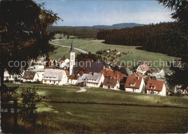 Schoenwald Schwarzwald Ortsansicht mit Kirche Höhenluftkurort