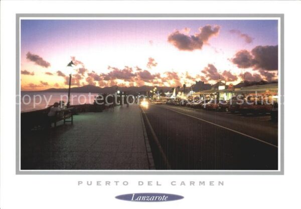 Puerto del Carmen Uferstrasse Abendstimmung Sonnenunterga