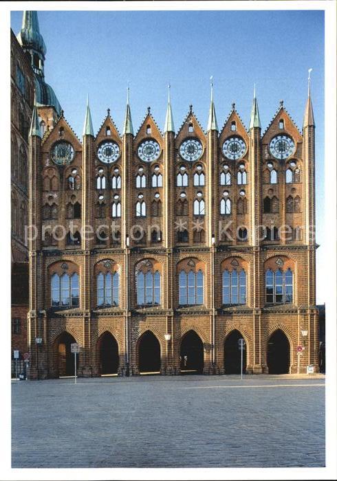 Stralsund Mecklenburg Vorpommern Rathaus aus Postkartenbuch Stralsund Di