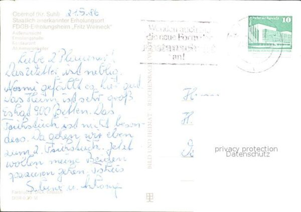 Oberhof Thueringen FDGB Erholungsheim Fritz Weineck – Bild 2