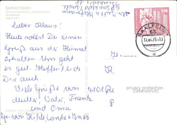 Saalfeld Saale Konsumgaststättte Kulmberghaus – Bild 2