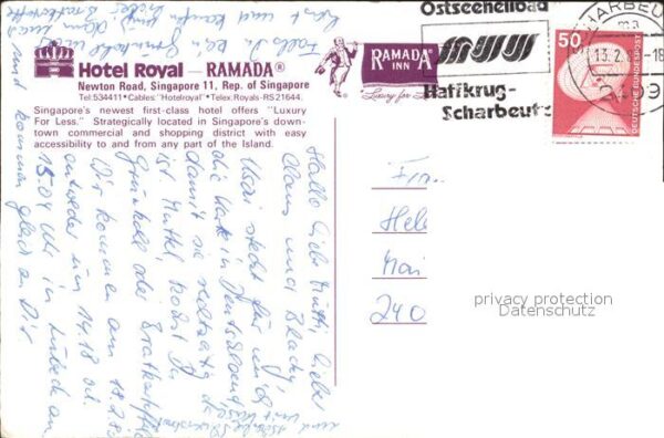 Singapore Hotel Royal Ramada Harem Garden Swimmin – Bild 2