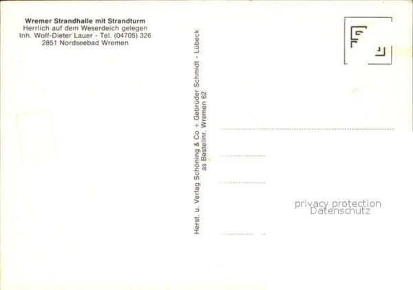 Wremen Strandhalle Fischerstube Strandturm – Bild 2