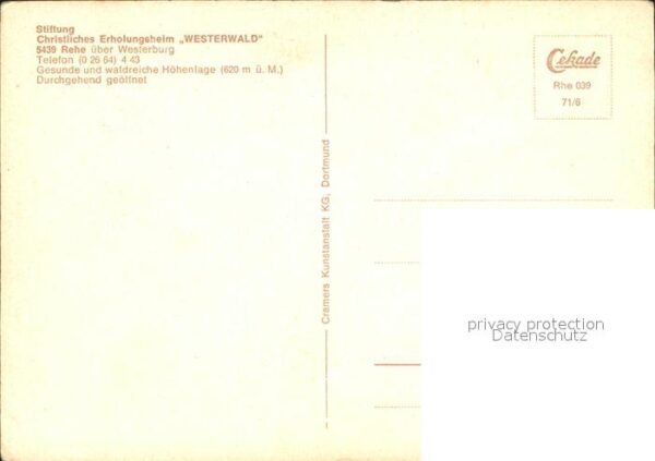 Rehe Westerwald Stiftung Christliches Erholungsheim Wes – Bild 2