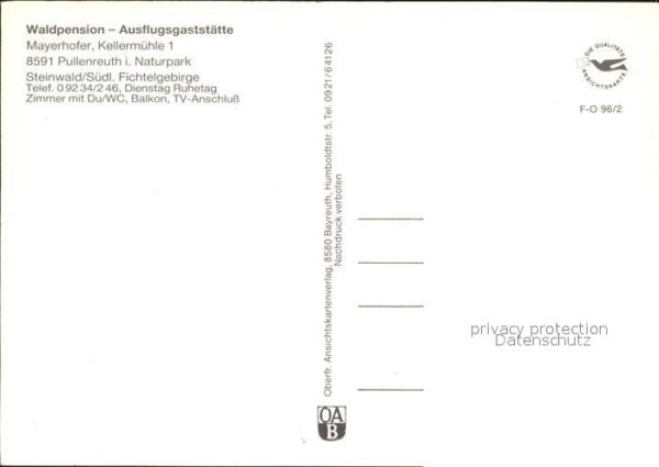 Pullenreuth Ausflugsgaststätte Waldpension Mayerhof – Bild 2