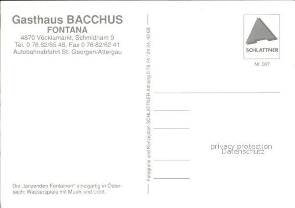 Voecklamarkt Gasthaus Bacchus Fontana Nachtaufnahme – Bild 2