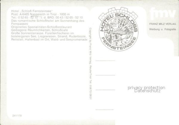 Nassereith Hotel Schloss Fernsteinsee – Bild 2
