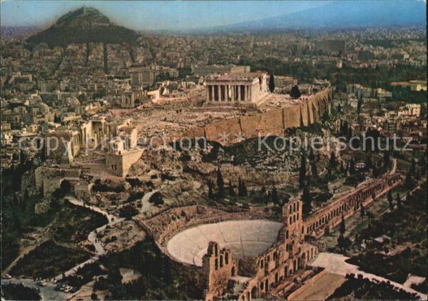 Athen Griechenland Blick auf Akropolis