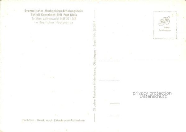 Klais Erholungsheim Schloß Kranzbach – Bild 2