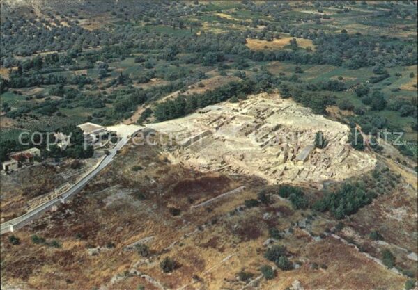 Kreta Crete Fliegeraufnahme Der minoische Palast