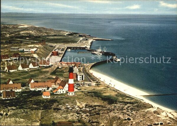 Hoernum Sylt Fliegeraufnahme mit Leuchtturm und Hafe